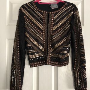 Lexington Avenue Suede & Sequin Jacket